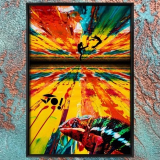 KARATE OF COLORS – plakat w czarnej ramie 50 × 70 cm | Pan Starszy