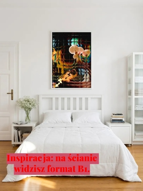 Plakat w ramie 50x70 surrealistyczny psychodeliczny kolaż motyw oka grzybki – OBSERWATORIUM