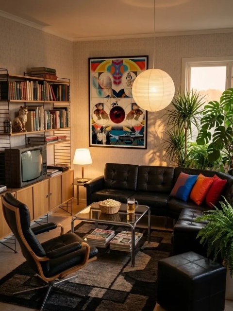 Duży plakat 70x100 surrealistyczny kolaż pop art geometria retro samochód – ŚWIAT FANTAZJI